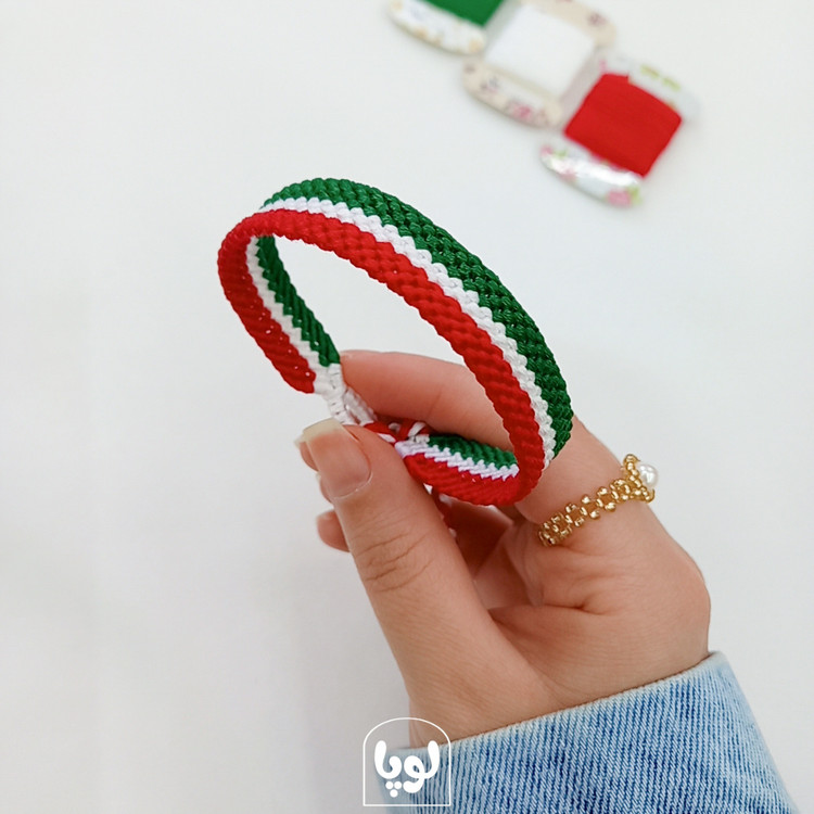 دستبند پسرانه پرچم ایران عرض متوسط
